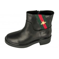 Женские кожаные сапоги Gucci черные Женские кожаные сапоги Gucci черные