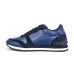 Женские кожаные кроссовки Valentino Garavani Rockstud синие