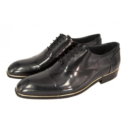 Мужские брендовые кожаные туфли Louis Vuitton Montaigne Black