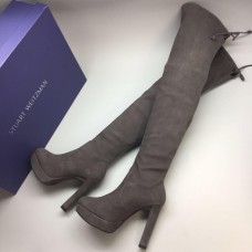 Ботфорты Stuart Weitzman Grey на платформе Ботфорты Stuart Weitzman Grey на платформе