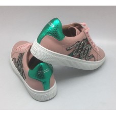 Женские розовые кожаные летние кроссовки Gucci Ace со змеей Женские розовые кожаные летние кроссовки Gucci Ace со змеей