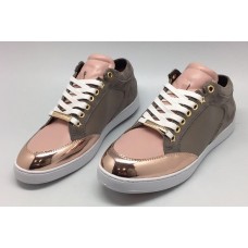 Женские летние кожаные кроссовки Jimmy Choo розовые Женские летние кожаные кроссовки Jimmy Choo розовые