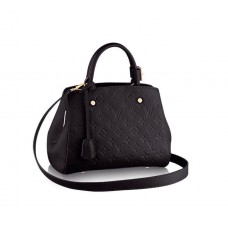Женская кожаная черная сумка Louis Vuitton Montaigne Black Женская кожаная черная сумка Louis Vuitton Montaigne Black