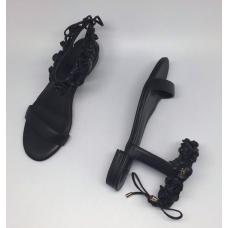 Женские брендовые кожаные сандалии Chanel Cruise Black Женские брендовые кожаные сандалии Chanel Cruise Black