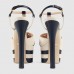 Женские летние кожаные туфли на платформе Gucci черно-белые 