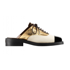 Женские кожаные лакированные сандалии Chanel Cruise Black/Gold Женские кожаные лакированные сандалии Chanel Cruise Black/Gold