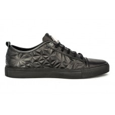 Мужские черные кожаные кеды Philipp Plein Low Star Мужские черные кожаные кеды Philipp Plein Low Star