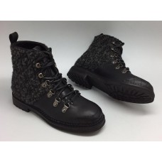 Женские высокие кожаные ботинки Chanel High Black Женские высокие кожаные ботинки Chanel High Black