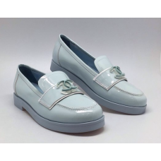 Женские брендовые кожаные лоферы Chanel Cruise Blue Женские брендовые кожаные лоферы Chanel Cruise Blue