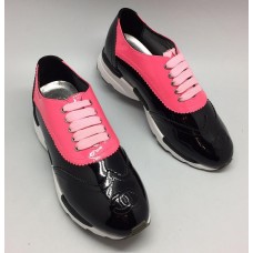 Женские лаковые кожаные кроссовки Chanel EX Sport красные с черным Женские лаковые кожаные кроссовки Chanel EX Sport красные с черным