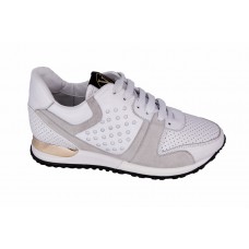 Женские кожаные брендовые кроссовки Louis Vuitton Run Away White Женские кожаные брендовые кроссовки Louis Vuitton Run Away White