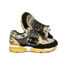 Женские брендовые кроссовки Chanel EX Sport коричневые Женские брендовые кроссовки Chanel EX Sport коричневые