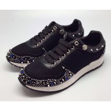 Женские летние черные кроссовки Philipp Plein Anniston Женские летние черные кроссовки Philipp Plein Anniston