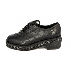 Женские брендовые кожаные стеганые ботинки Chanel Cruise Black Женские брендовые кожаные стеганые ботинки Chanel Cruise Black