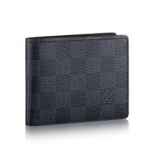 Мужское кожаное портмоне Louis Vuitton Slender Blue