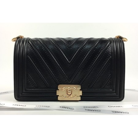 Женская сумка Chanel BlackGold 25 cm