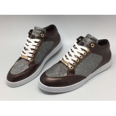 Женские летние кожаные кроссовки Jimmy Choo коричневые Женские летние кожаные кроссовки Jimmy Choo коричневые