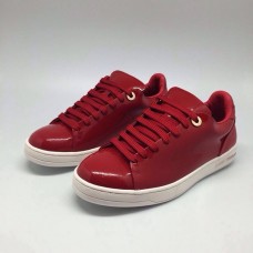 Женские кожаные красные кроссовки Louis Vuitton Frontrow Sneakers Women Red  Женские кожаные красные кроссовки Louis Vuitton Frontrow Sneakers Women Red