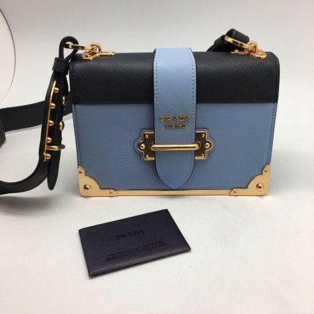 Женская сумка Prada Black/Blue/Gold V