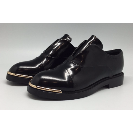 Женские кожаные лаковые ботинки Louis Vuitton Millenium черные