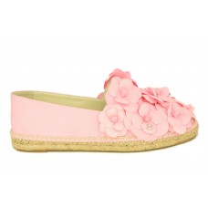 Женские балетки Chanel Cruise розовые с цветами