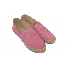 Женские замшевые брендовые эспадрильи Chanel Cruise Pink Женские замшевые брендовые эспадрильи Chanel Cruise Pink