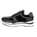 Мужские кожаные черные кроссовки Louis Vuitton Run Away Sneakers Black