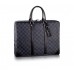 Мужская деловая брендовая кожаная сумка Louis Vuitton Porte-Documents Voyage Blue
