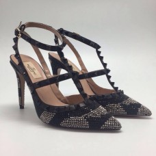 Женские летние черные туфли Valentino Garavani Rockstud черные Женские летние черные туфли Valentino Garavani Rockstud черные