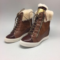 Зимние женские кеды Giuseppe Zanotti High Broun Зимние женские кеды Giuseppe Zanotti High Broun