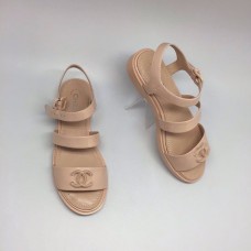 Женские кожаные сандалии Chanel Cruise Beige Женские кожаные сандалии Chanel Cruise Beige