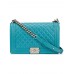 Женская сумка Chanel Medium Light Blue V 25 cm 