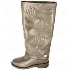 Женские осенние высокие сапоги Chanel Cruise High Grey Женские осенние высокие сапоги Chanel Cruise High Grey