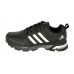 Мужские кожаные осенние кроссовки Adidas Marathon Flyknit черные