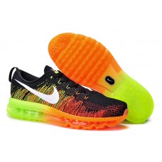 Кроссовки Air Max 2015 Flyknit (Black/Orange/Green)