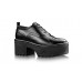 Женские кожаные брендовые ботинки на платформе Louis Vuitton Millenium черные