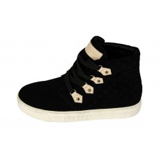 Женские осенние высокие кеды Louis Vuitton Black Женские осенние высокие кеды Louis Vuitton Black