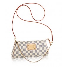 Женская брендовая кожаная сумка Louis Vuitton Eva White Женская брендовая кожаная сумка Louis Vuitton Eva White