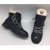 Зимние женские ботинки Chanel High Black Winter