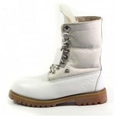 Женские зимние ботинки Timberland Teddy Albina Rust White с мехом