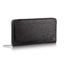 Мужской брендовый кожаный кошелек Louis Vuitton Zippy Black