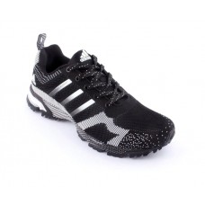 Мужские черные кроссовки Adidas Marathon Flyknit Black/White Мужские черные кроссовки Adidas Marathon Flyknit Black/White
