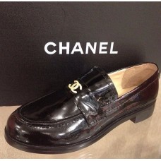 Женские брендовые кожаные лоферы Chanel Cruise Черные Женские брендовые кожаные лоферы Chanel Cruise Черные