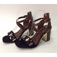 Женские черные босоножки Louis Vuitton MOON SHADOW с камнями Женские черные босоножки Louis Vuitton MOON SHADOW с камнями