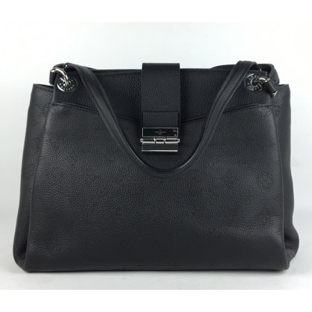 Женская брендовая кожаная сумка Louis Vuitton Full Black