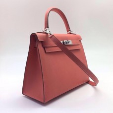 Женская кожаная сумка Hermes розовые 28 см Женская кожаная сумка Hermes розовые 28 см