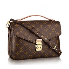 Женская  брендовая кожаная сумка Louis Vuitton Pochette Metis Broun Женская  брендовая кожаная сумка Louis Vuitton Pochette Metis Broun