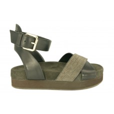 Женские замшевые сандалии на танкетке Brunello Cucinelli