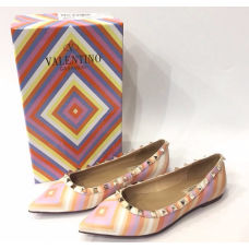 Кожаные цветные балетки Valentino Garavani Rockstud Rolling Кожаные цветные балетки Valentino Garavani Rockstud Rolling