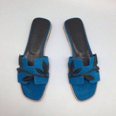 Женские шлепанцы Hermes Blue Женские шлепанцы Hermes Blue